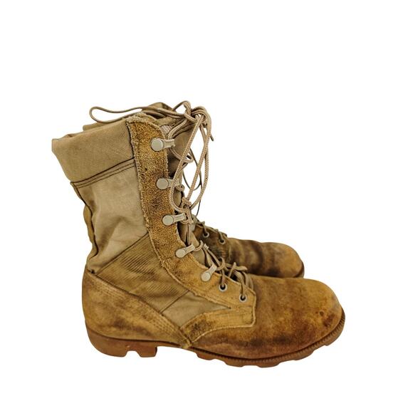 Vibram Tactical Military Hot Weather Ankle Army Combat Boot Tan Brown Mens 8 W - Picture 1 of 10